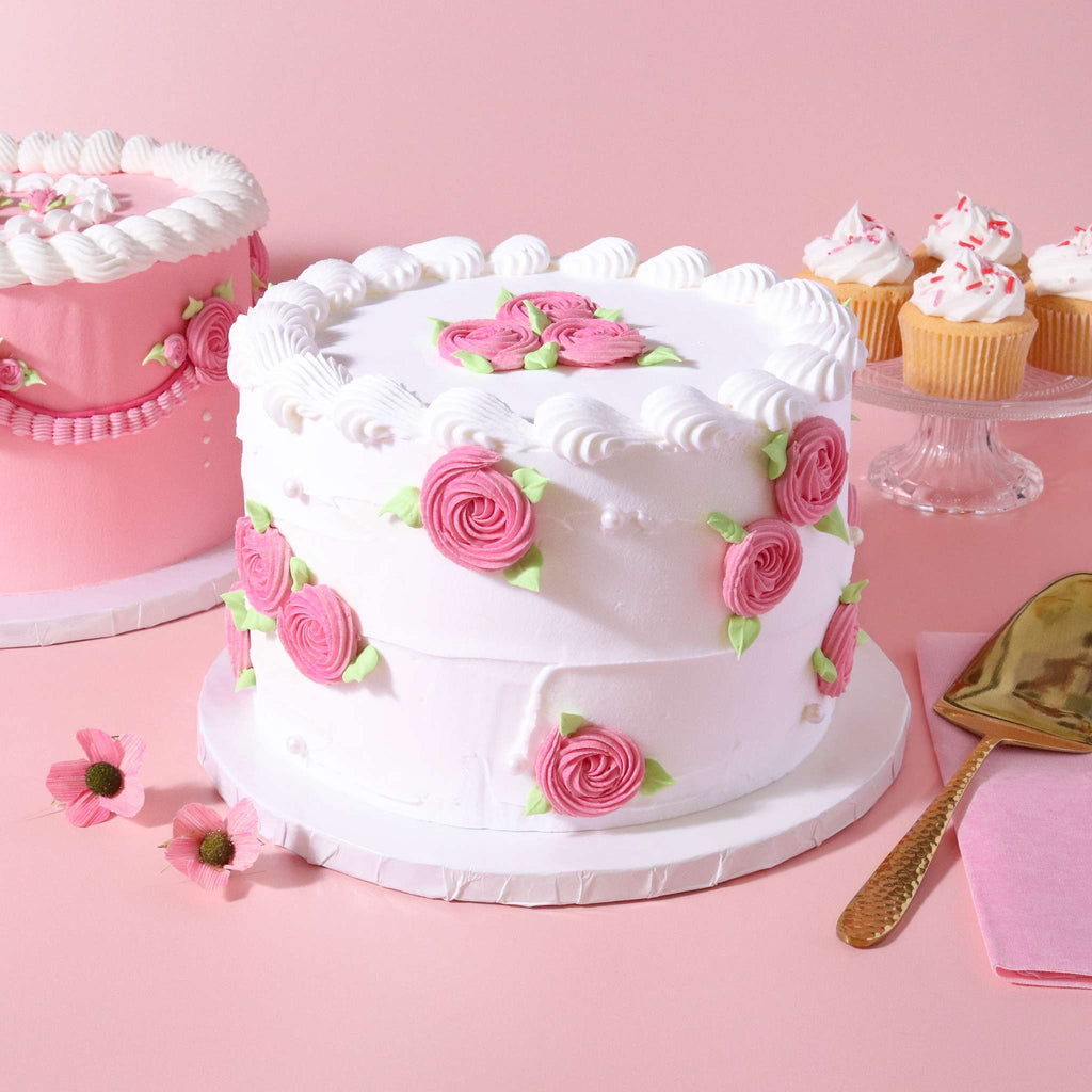 Round Wrapped Edge White Cake Boards - Pk/10 (20cm / 8in)