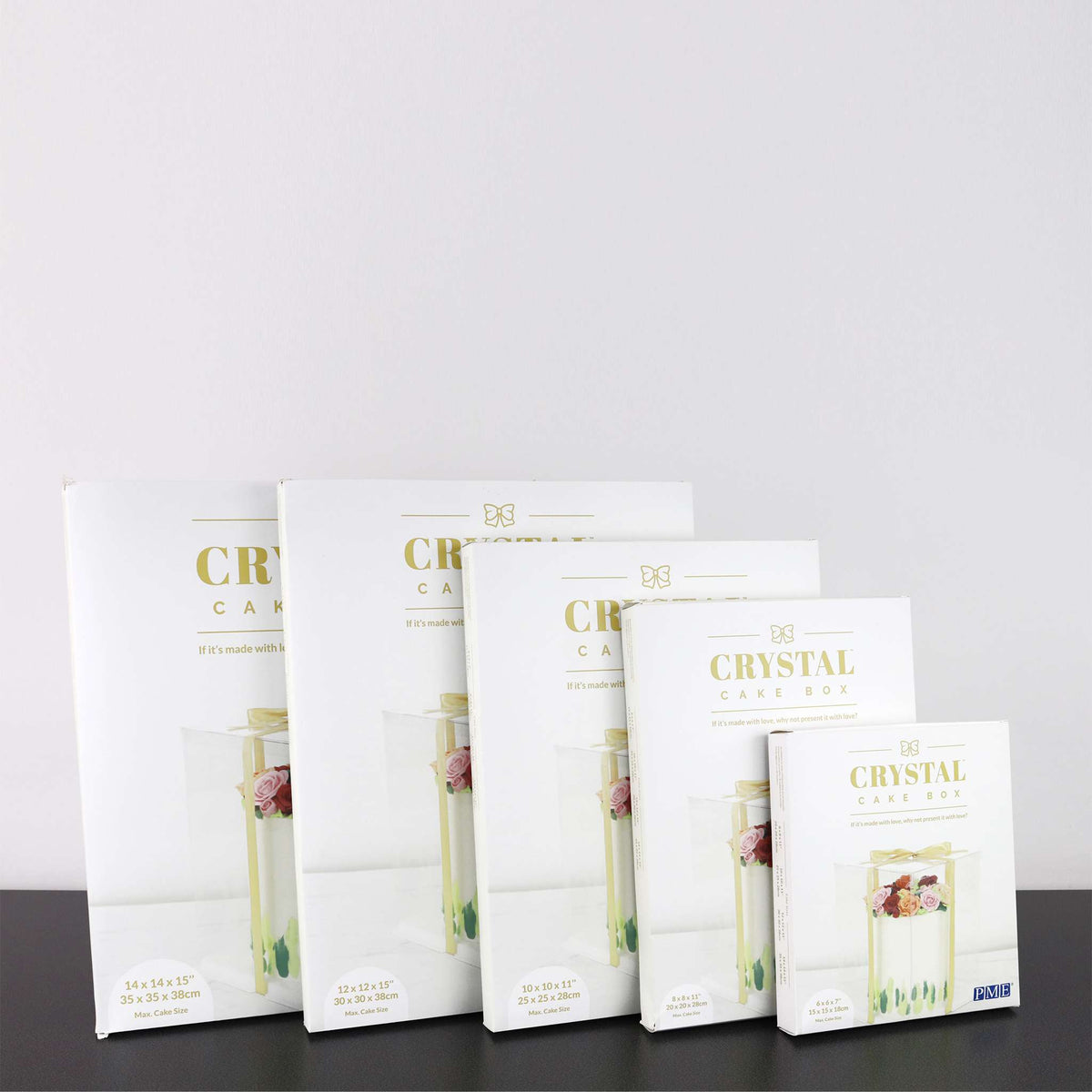 Crystal Cake Box - (150 x 150 x 180mm / 6 x 6 x 7")