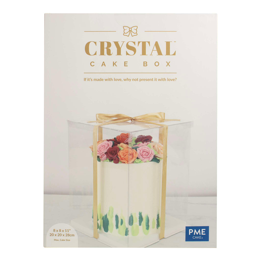Crystal Cake Box - (200 x 200 x 280mm / 8 x 8 x 11")