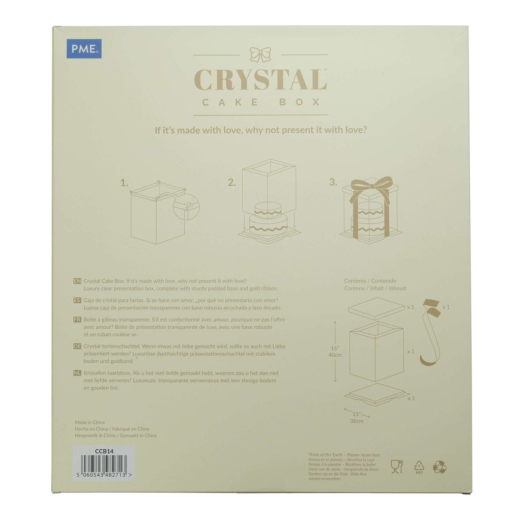 Boîte à gâteau CRYSTAL - 14 pouces (35cm)