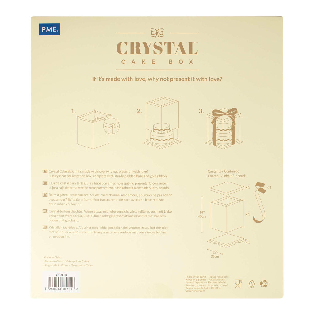 Caja de Tarta Cristal - 35cm (14")