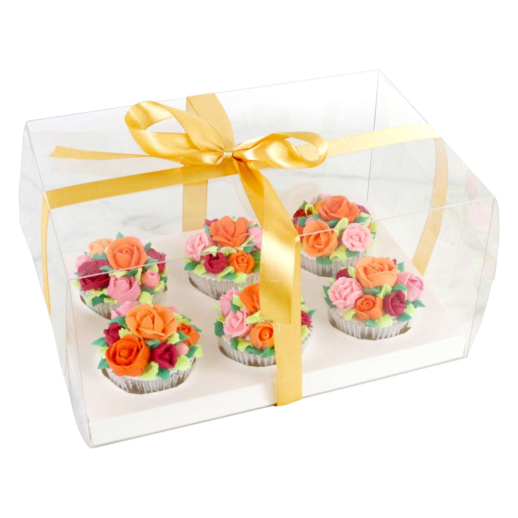 Crystal Cake Box - 6 Cupcakes (140 x 180 x 270mm / 5.5 x 7 x 10.6")
