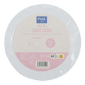 Round White Cake Cards Pk/5 (15cm / 6in)
