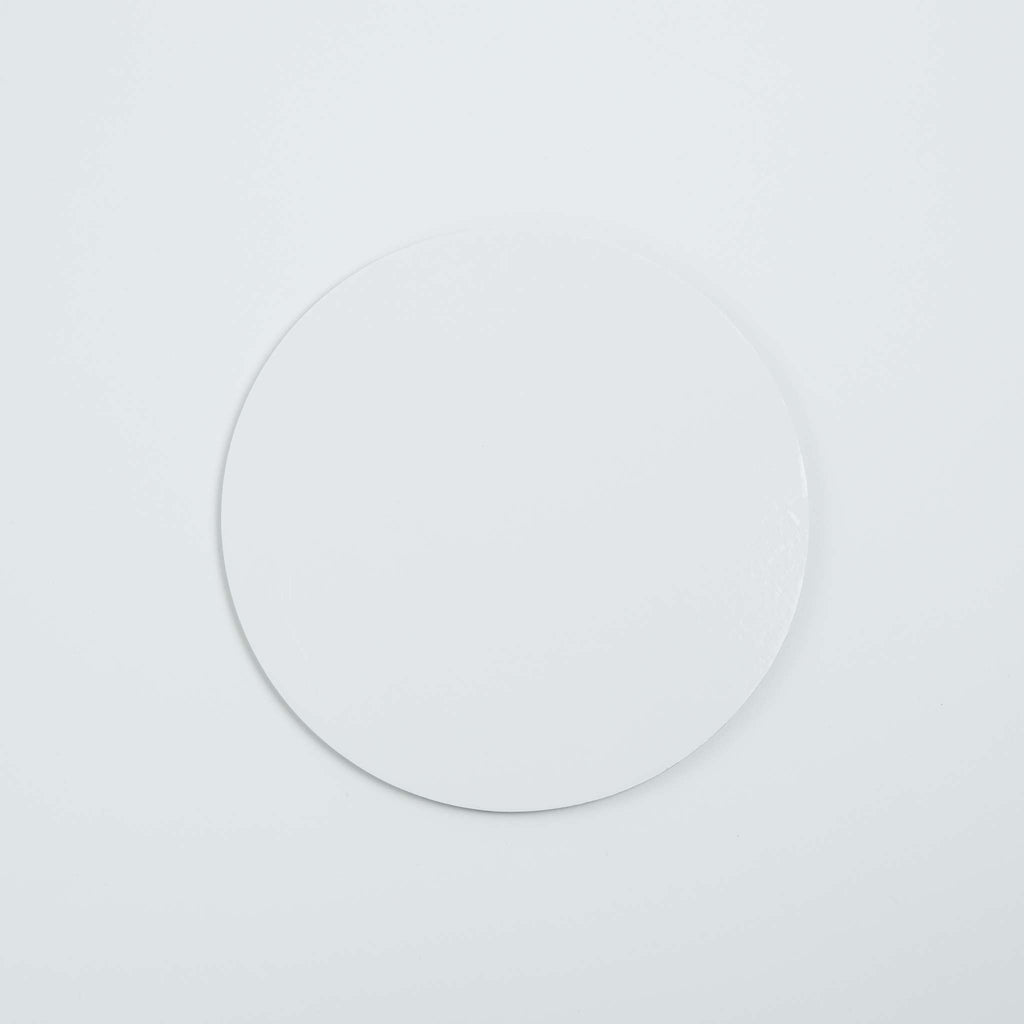 Round White Cake Cards Pk/5 (15cm / 6in)