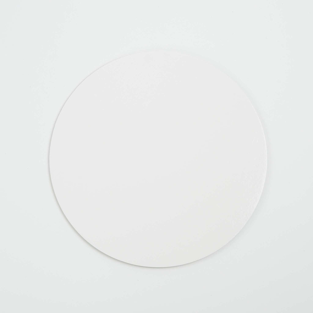 Round White Cake Cards Pk/5 30cm / 12in)