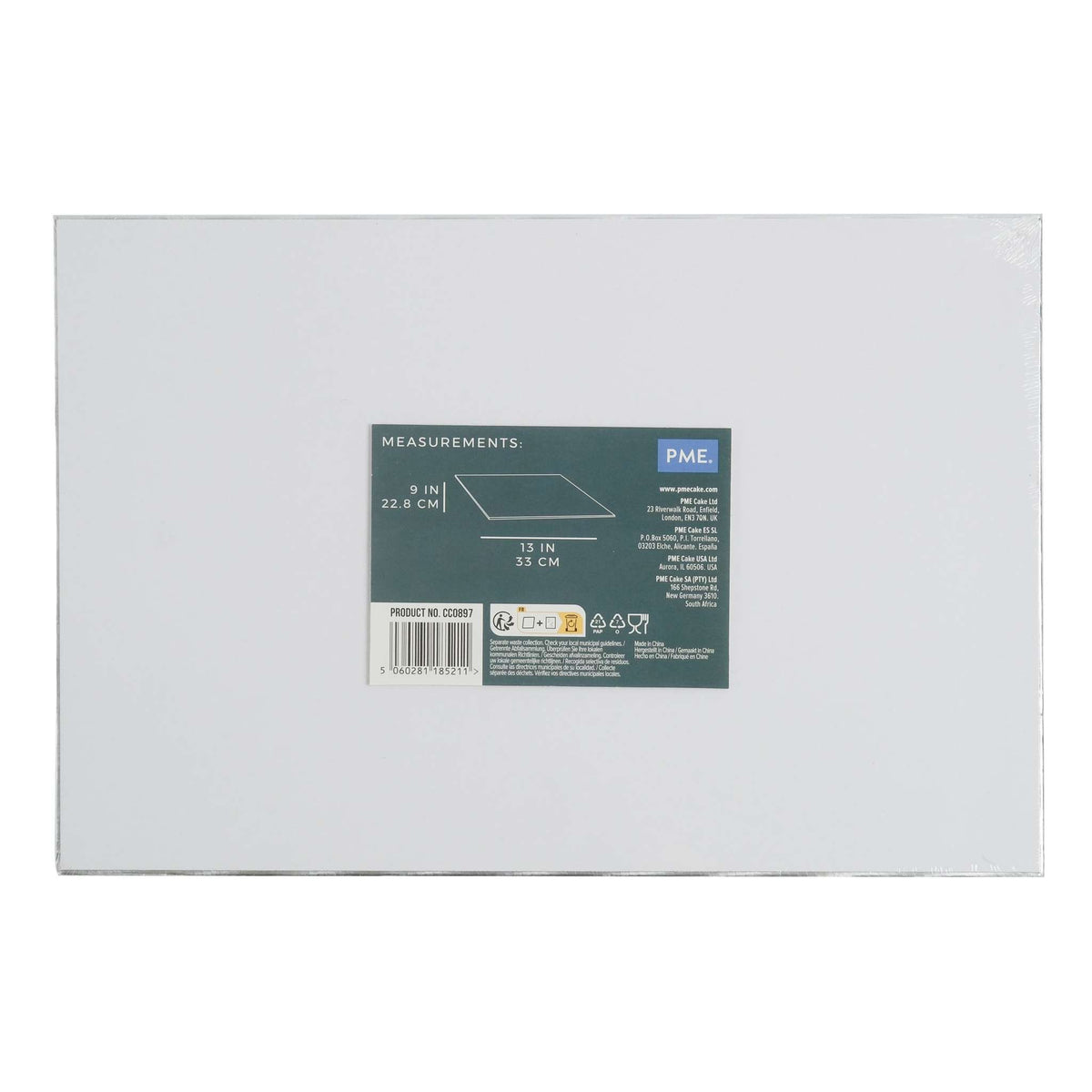 Carte de gâteau rectangulaire (330 x 228mm / 13 x 9")