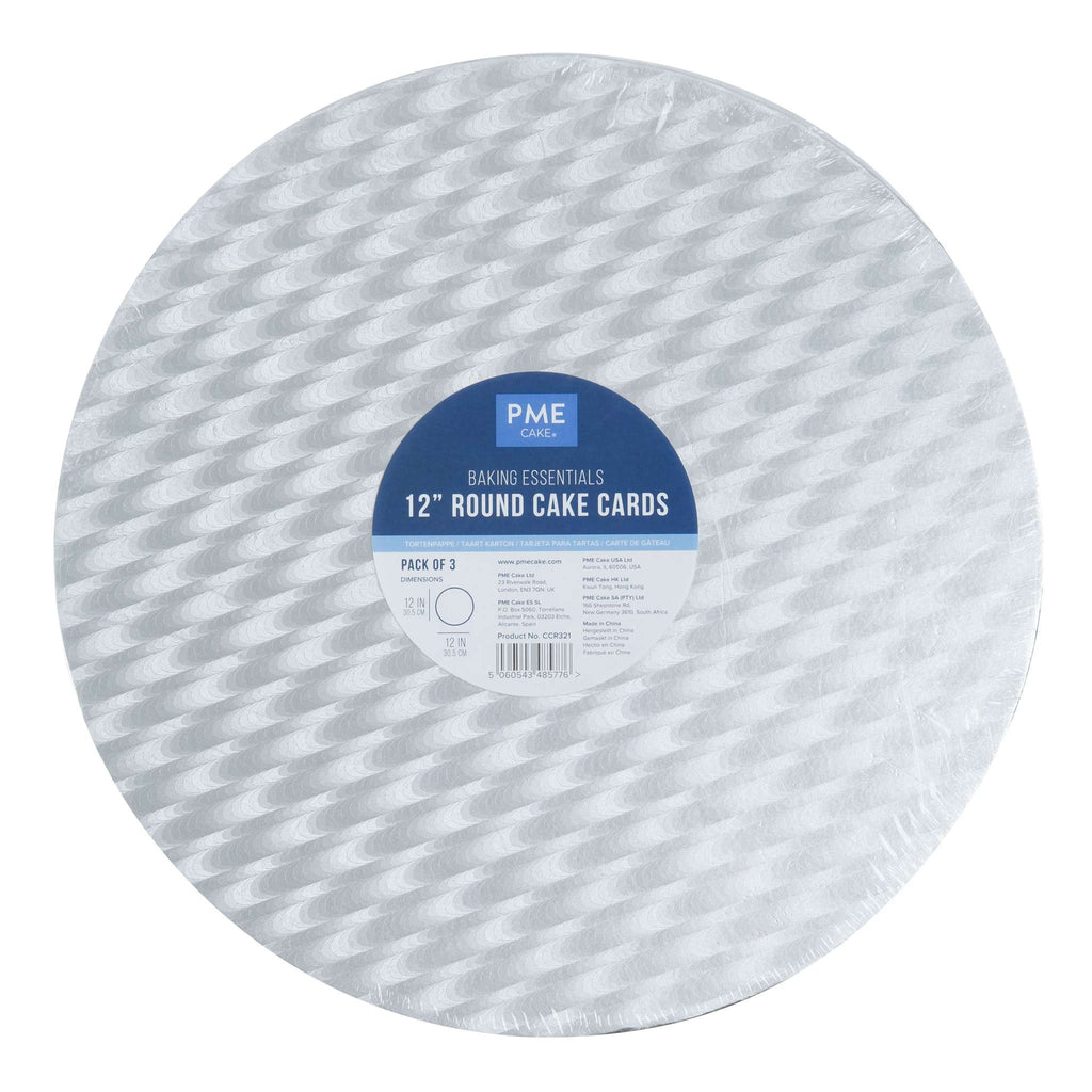 PME Baking Essentials 12” Round Cake Card (30.5cm / 12”), Pack of 3
