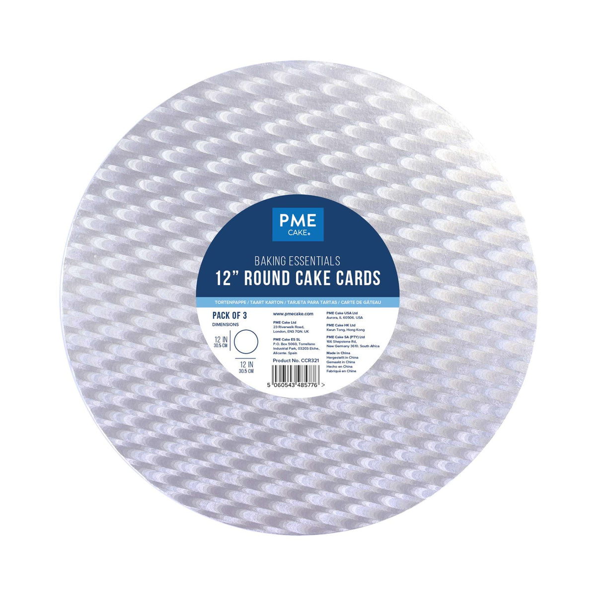 PME Baking Essentials 12” Round Cake Card (30.5cm / 12”), Pack of 3