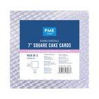 Backzubehör Quadratische Kuchenkarte (178mm / 7"), 3er-Set
