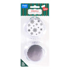Noël Caissettes à cupcakes en Aluminium - Neige Argentée (60 pièces)