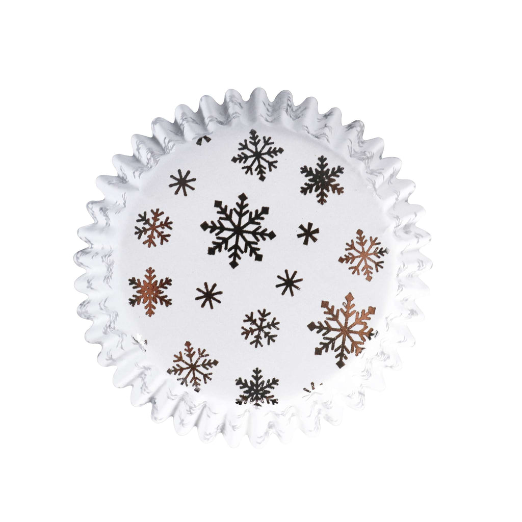 Noël Caissettes à cupcakes en Aluminium - Neige Argentée (60 pièces)