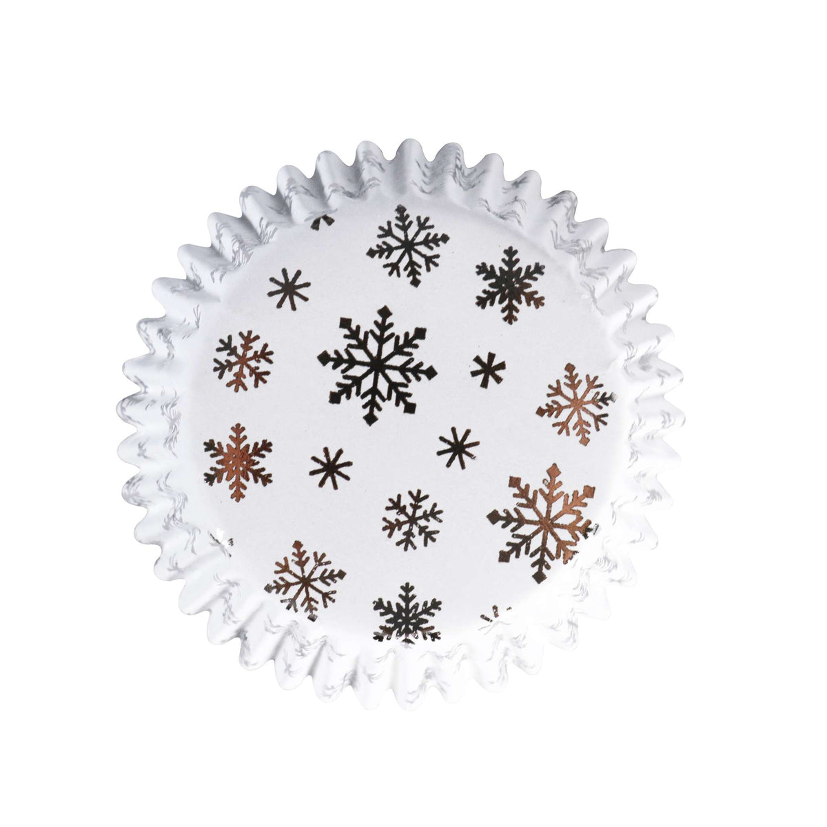 Kerst Cupcake Vormpjes met Folievoering - Zilveren Sneeuw (60 stuks)