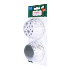 Noël Caissettes à cupcakes en Aluminium - Neige Argentée (60 pièces)