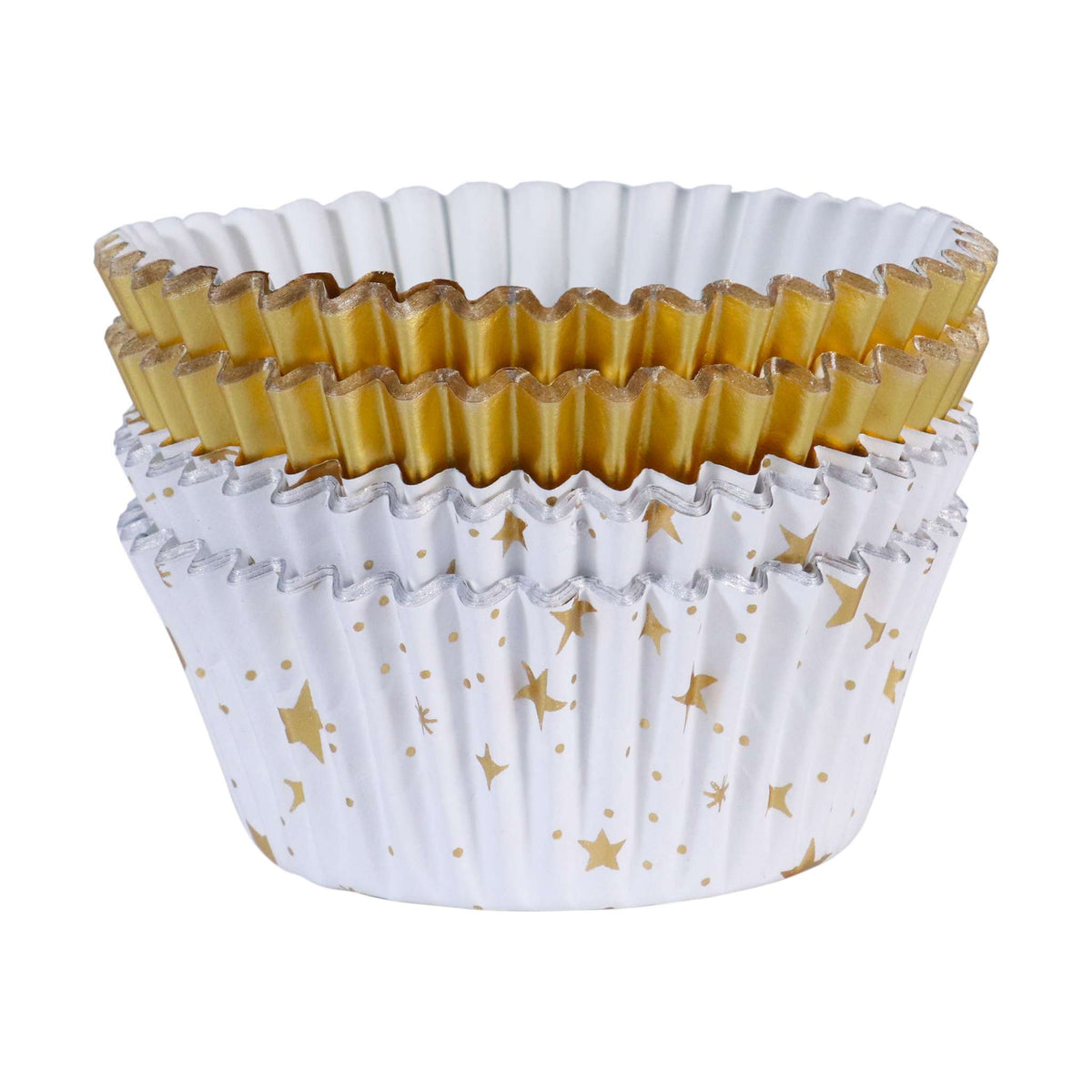 Golden Stars Foil Lined Cupcake Cases Pk/60