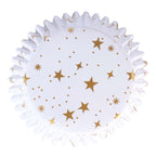 Navidad Cápsulas para Cupcakes forradas de Aluminio - Estrellas Doradas (Set de 60)