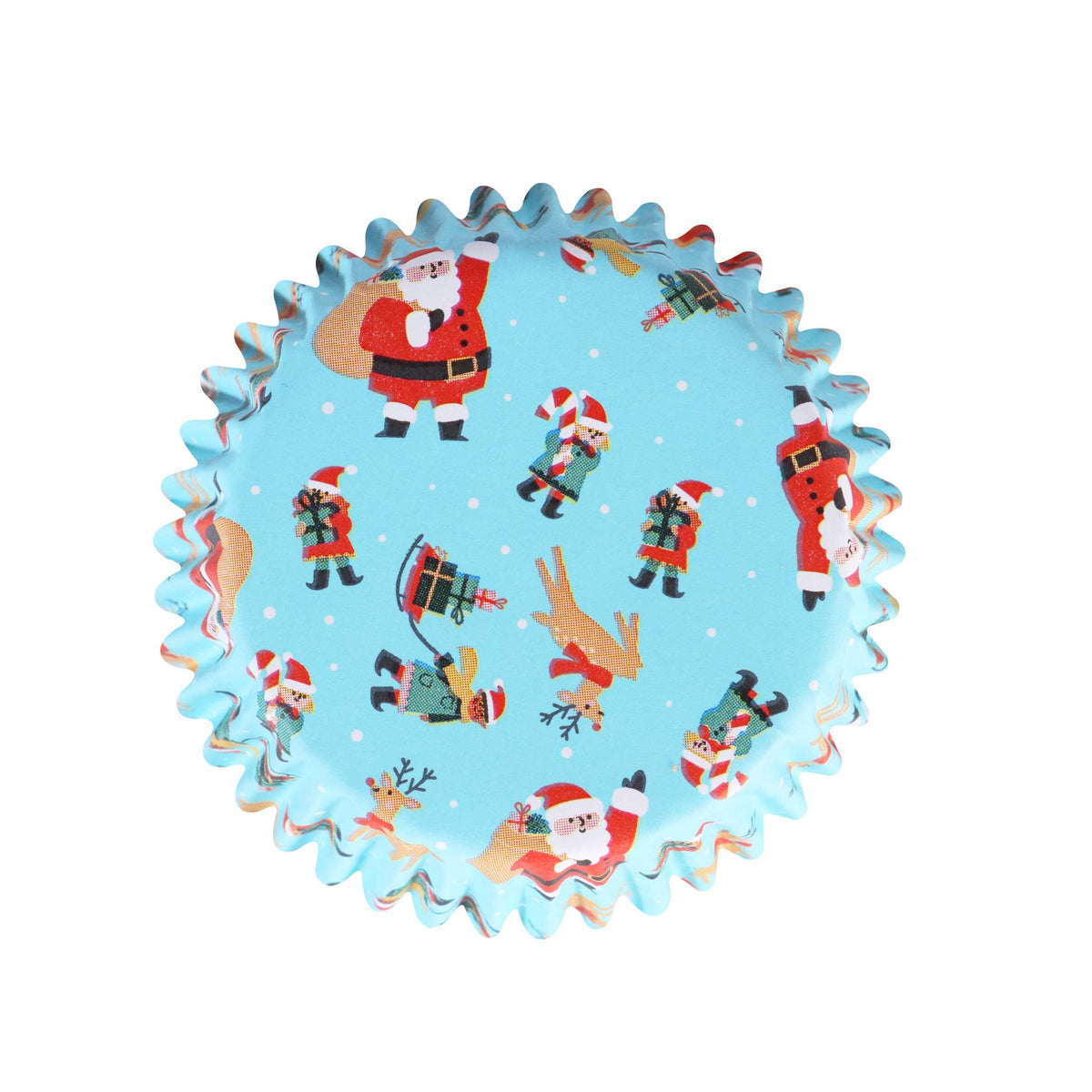 Weihnachtliche folienbeschichtete Cupcake-Förmchen - Santa & Rudolph (60 Stück)