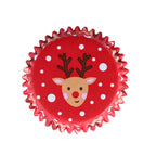 Weihnachtliche folienbeschichtete Cupcake-Förmchen - Santa & Rudolph (60 Stück)
