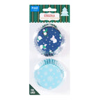 Noël Caissettes à cupcakes en Aluminium - Neige Amusante (60 pièces)