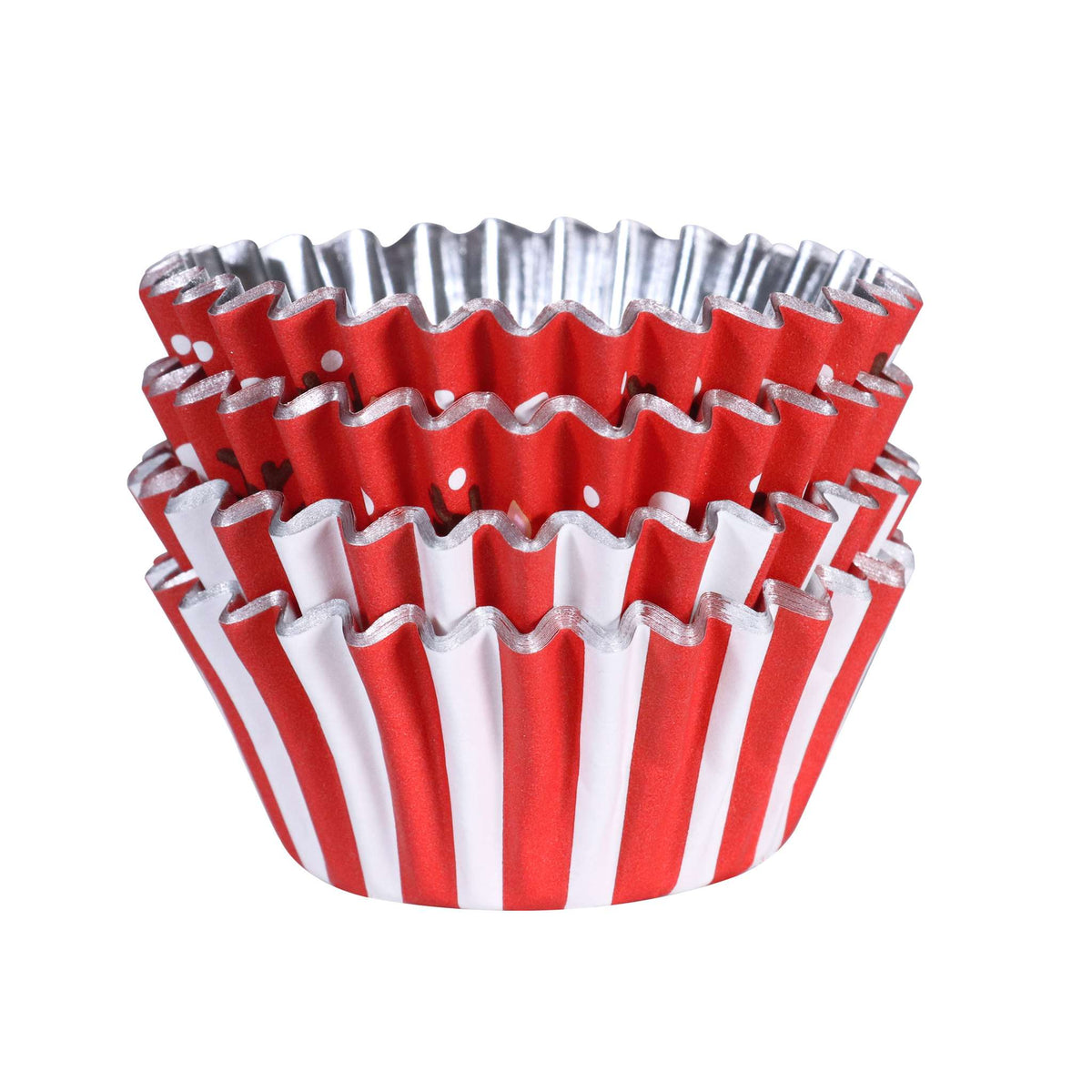 Rudolph Mini Foil Lined Cupcake Cases Pk/60