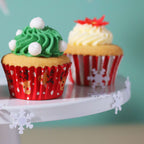 Weihnachtliche folienbeschichtete Cupcake-Förmchen, Rudolph - Mini-Größe (60 Stück)