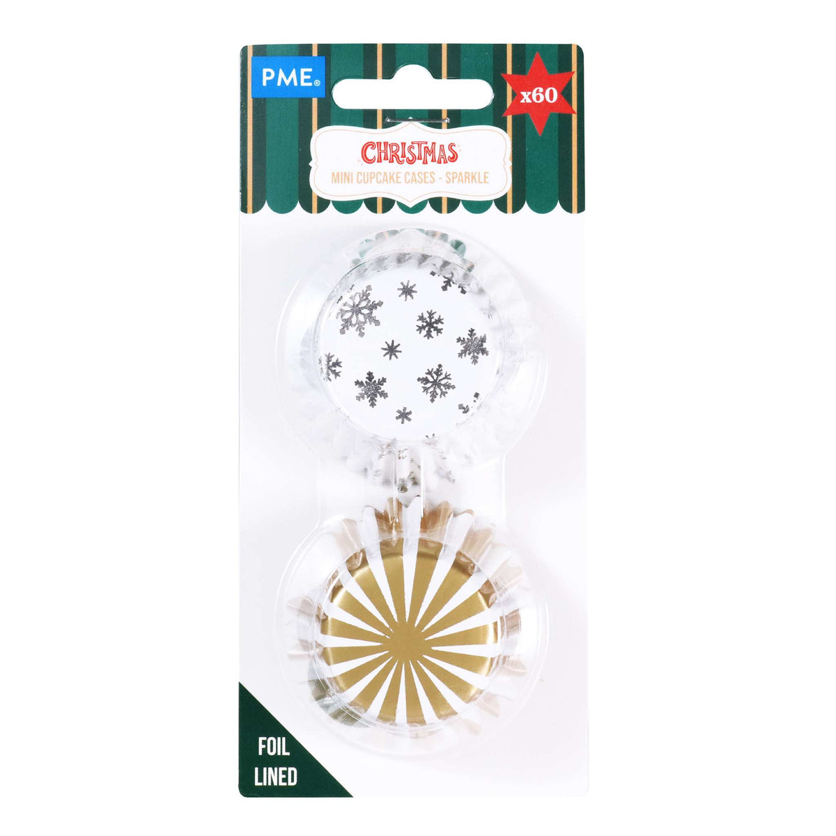 Sparkle Mini Foil Lined Cupcake Cases Pk/60