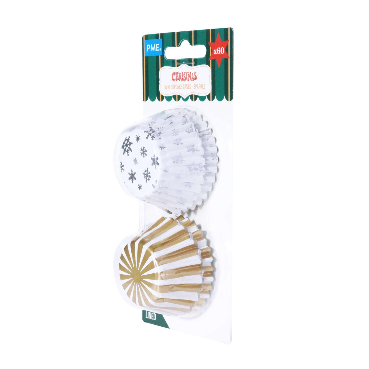 Sparkle Mini Foil Lined Cupcake Cases Pk/60