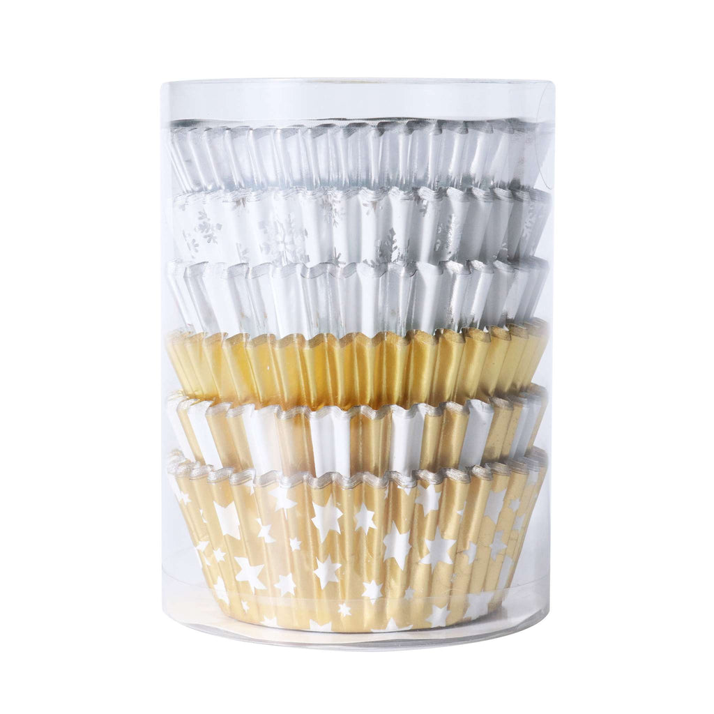 Gold & Silver Metallic Cupcake Cases Pk/100