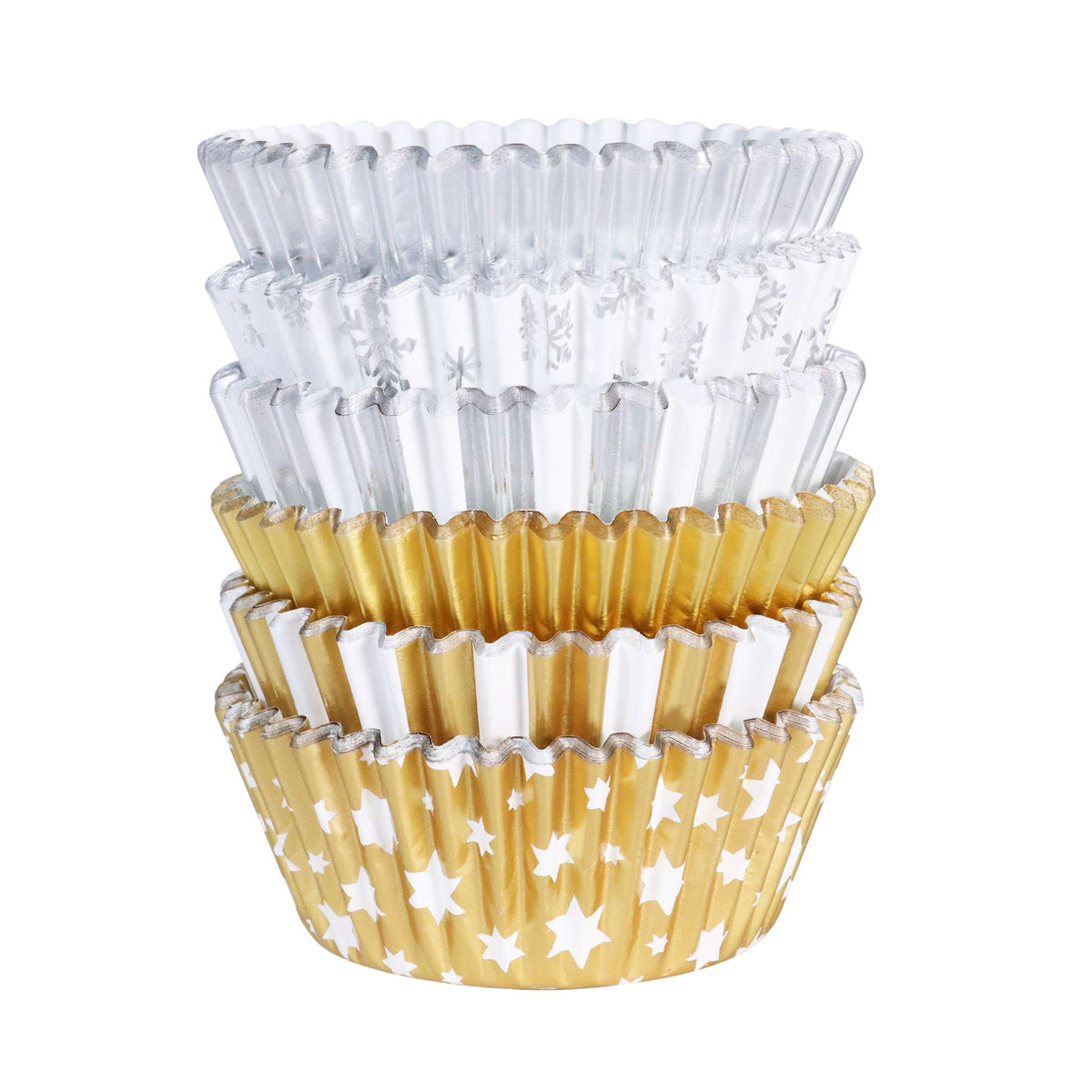 Gold & Silver Metallic Cupcake Cases Pk/100