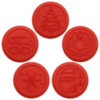 Navidad Set de 7 Sellos en Relieve para Galletas - Es la época