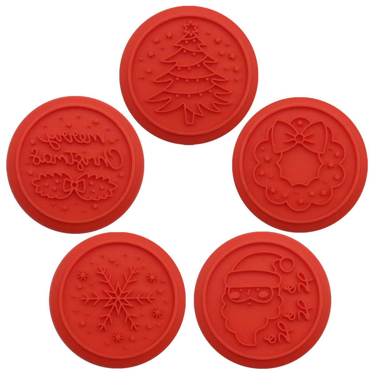 Navidad Set de 7 Sellos en Relieve para Galletas - Es la época