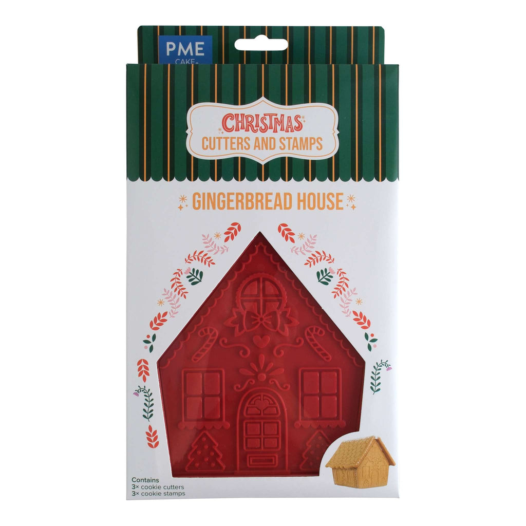 Gingerbread House Cookie Cutters & Stamps Set Of 3