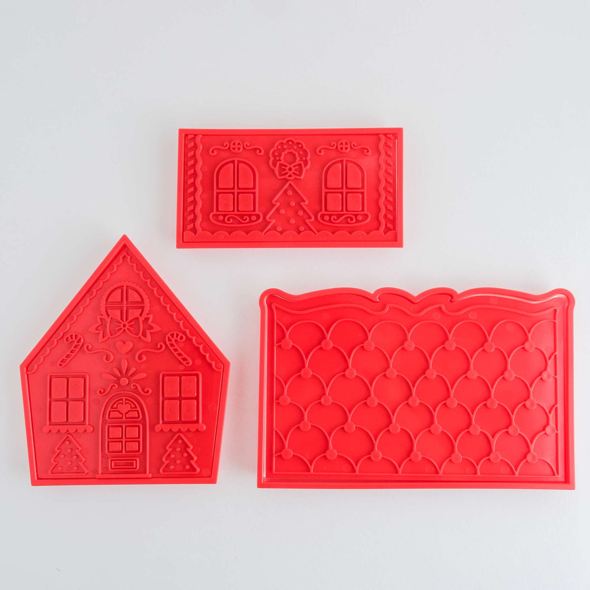 Navidad Cortadores y Sellos de Galletas - Casa de Jengibre (Set de 3)