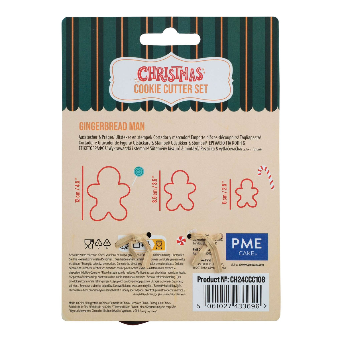Gingerbread Man Cookie Cutters Set Of 3