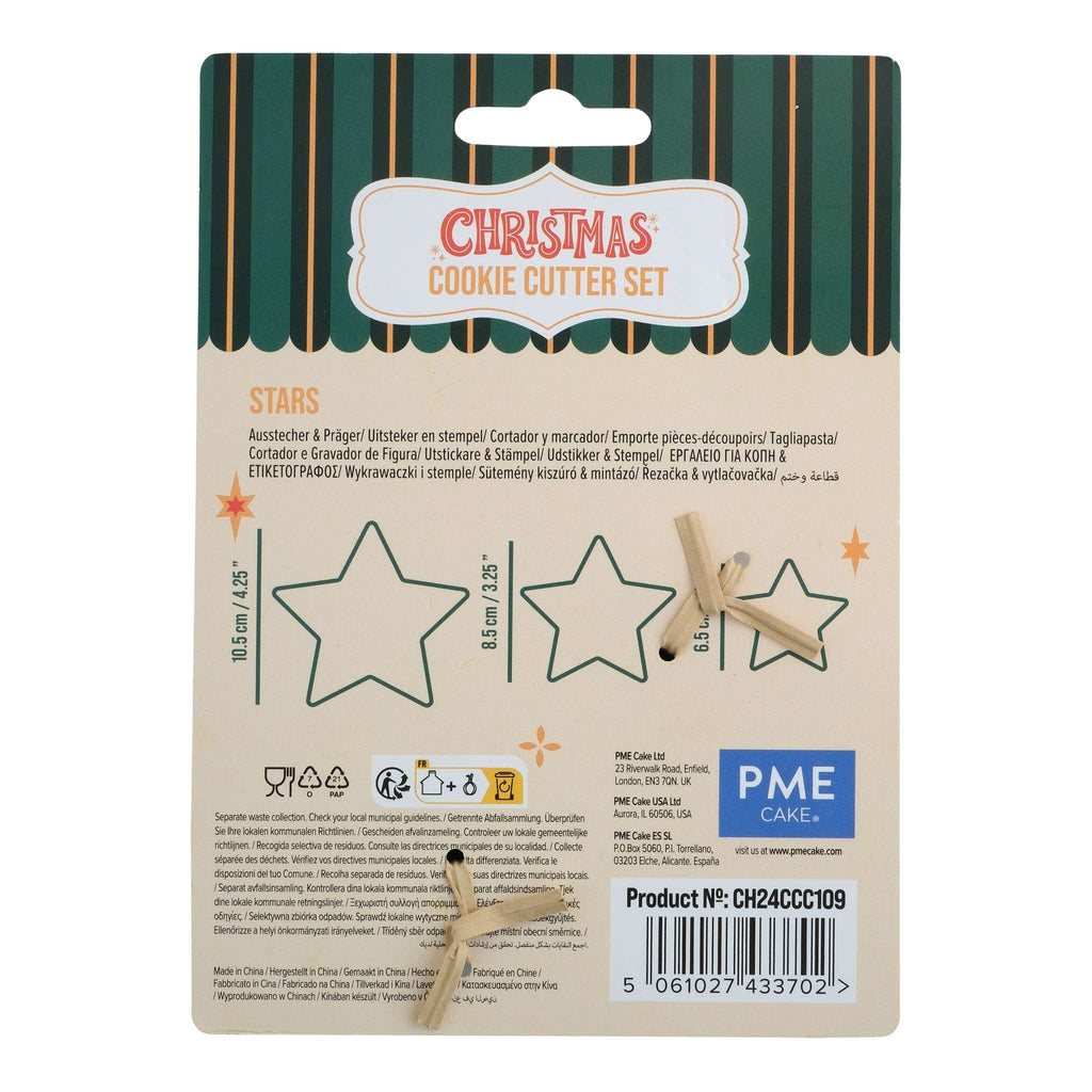 Stars Cookie Cutters Set Of 3