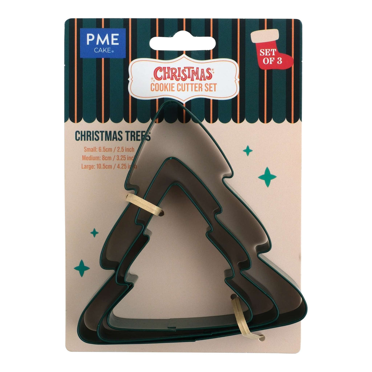 Christmas Trees Cookie Cutters Set Of 3