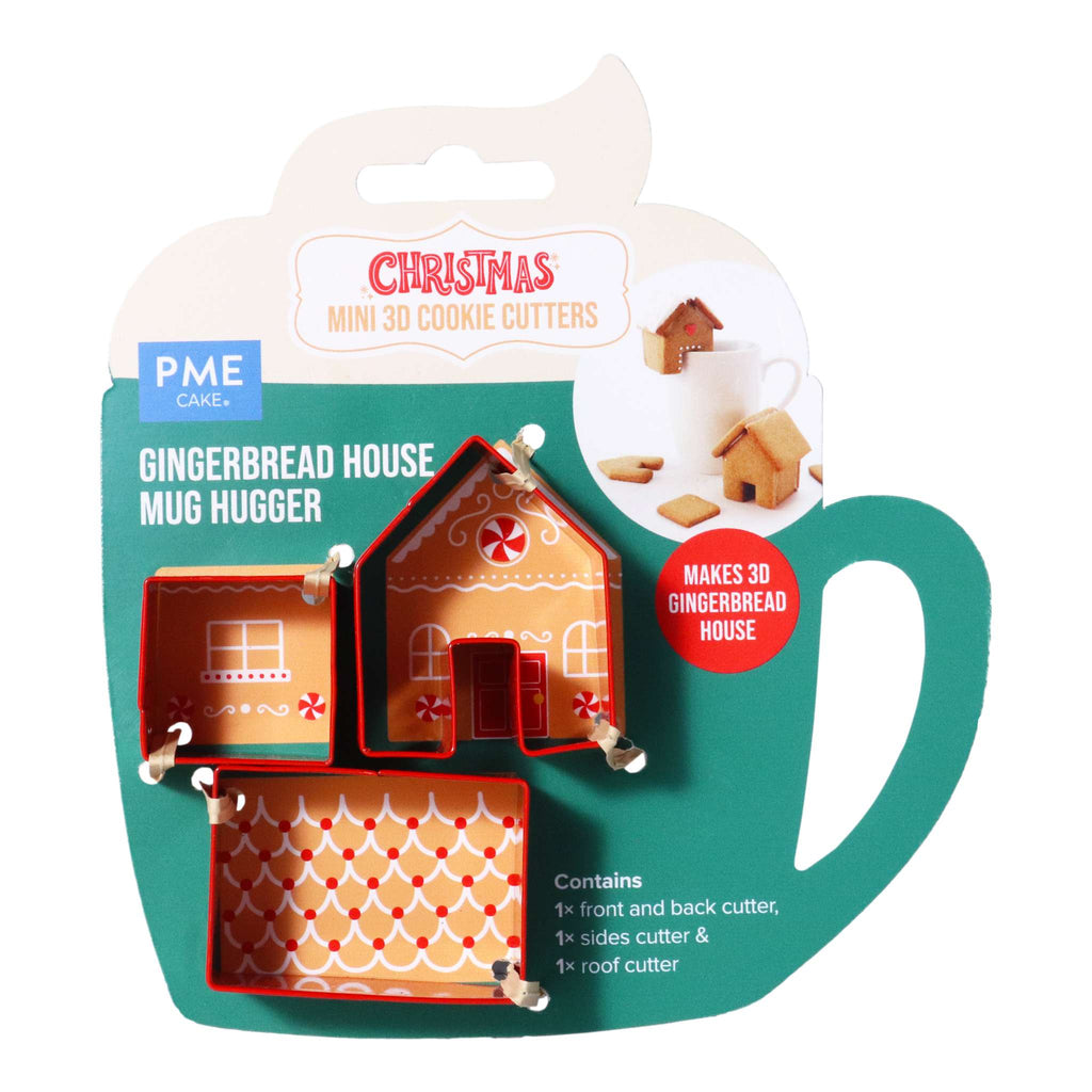 Gingerbread House Mug Hugger Mini 3D Cookie Cutters Set Of 3