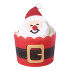 Noël Kit de Décoration de Cupcakes - Emoji Santa (Set de 6)