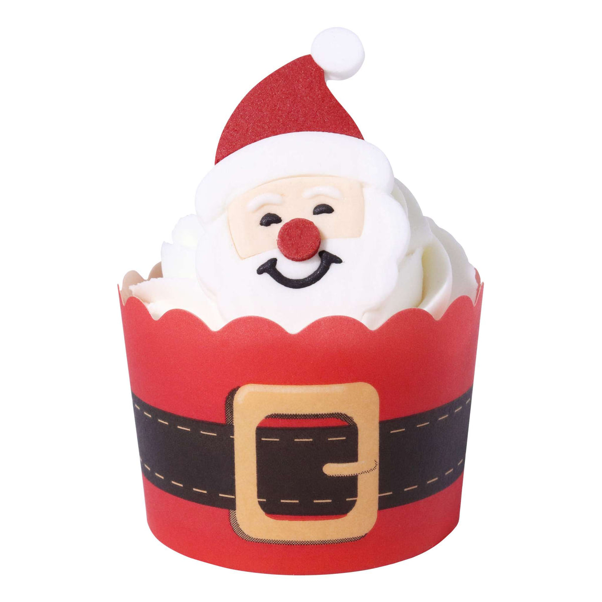 Noël Kit de Décoration de Cupcakes - Emoji Santa (Set de 6)