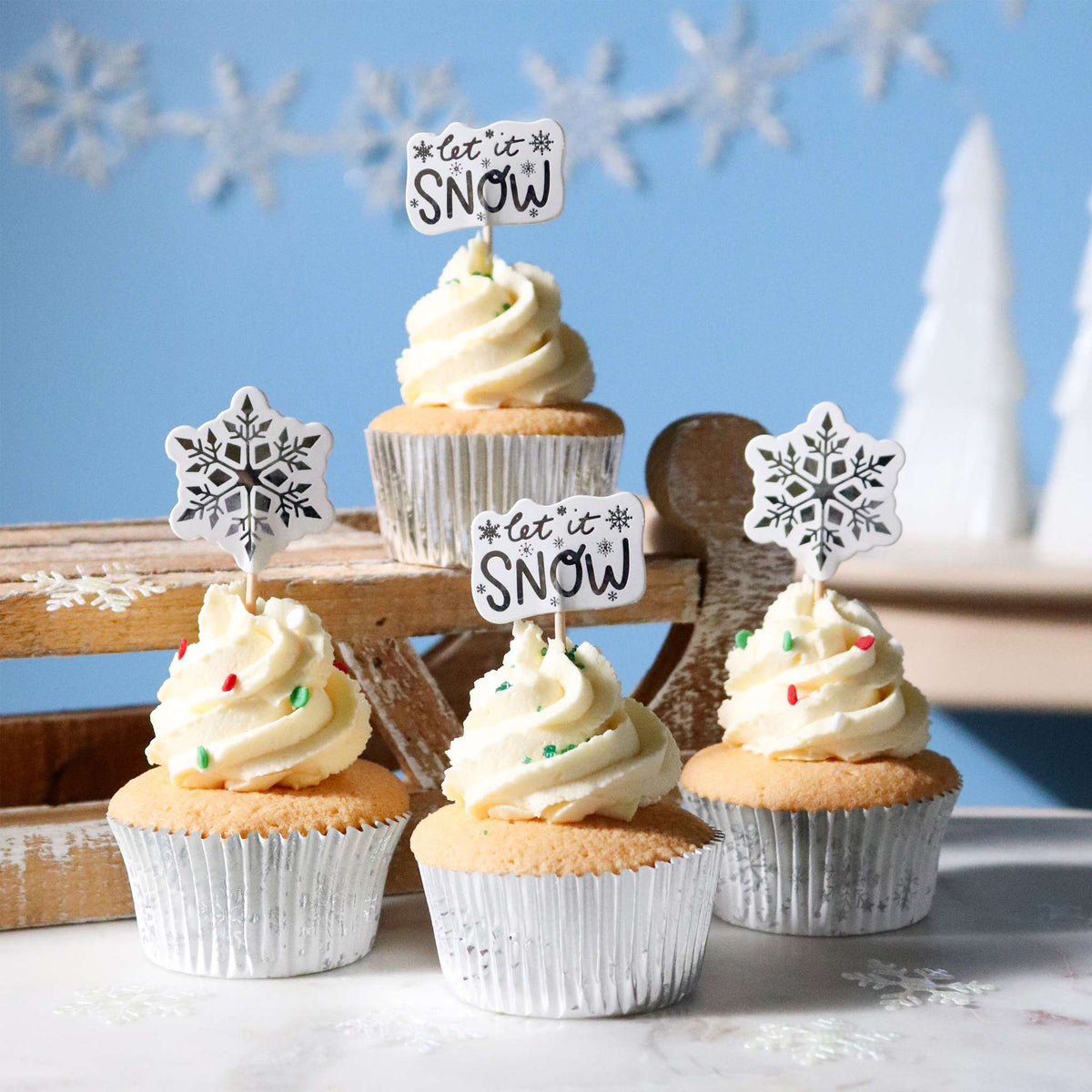 Let It Snow Cupcake Set Of 24