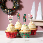Noël Kit de Caissettes à cupcakes et Toppers - Casse-Noisette (Set de 24)