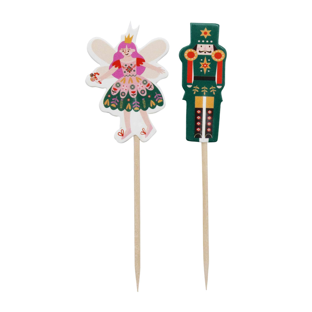 Noël Kit de Caissettes à cupcakes et Toppers - Casse-Noisette (Set de 24)