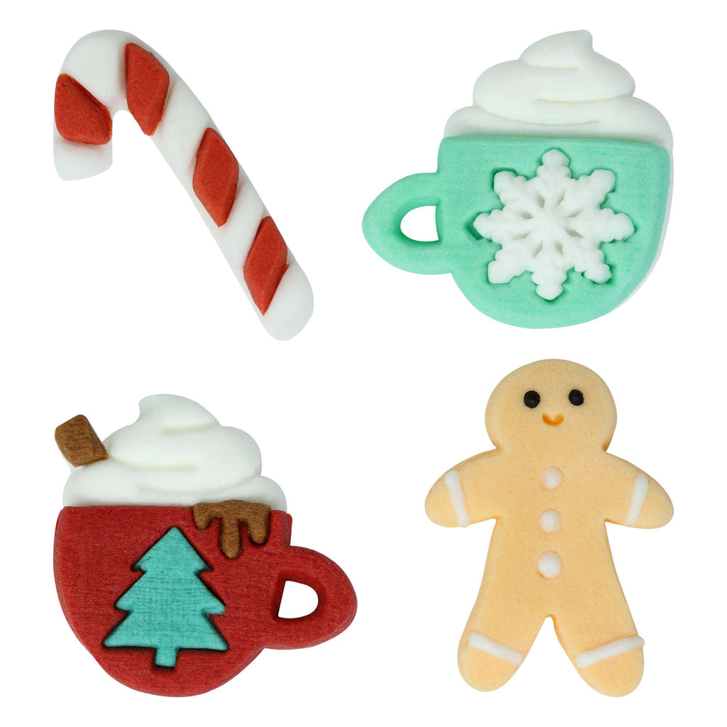 Christmas Cheer Edible Cupcake Decorations Pk/12  (31.8g / 1.12oz)
