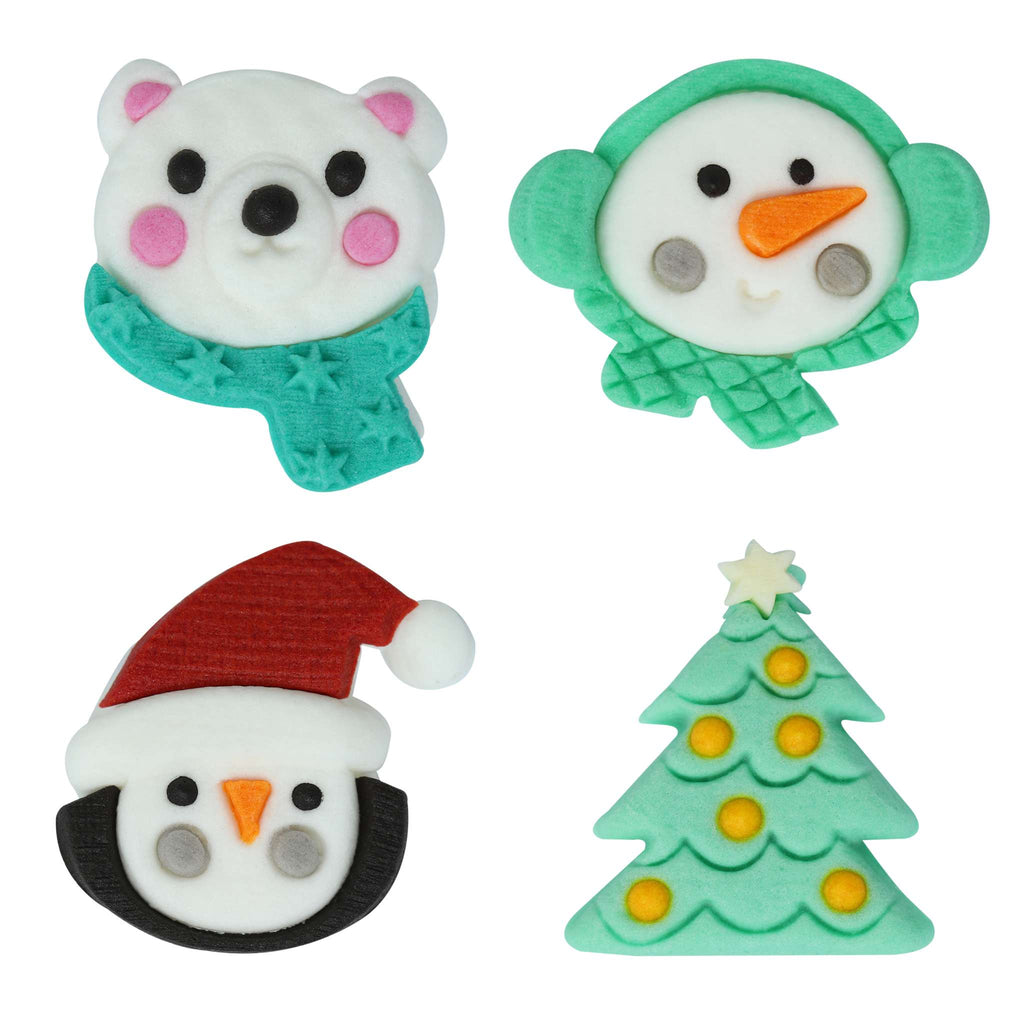 Noël Décorations en Sucre Comestibles - Express du Pôle Nord (12 pièces)