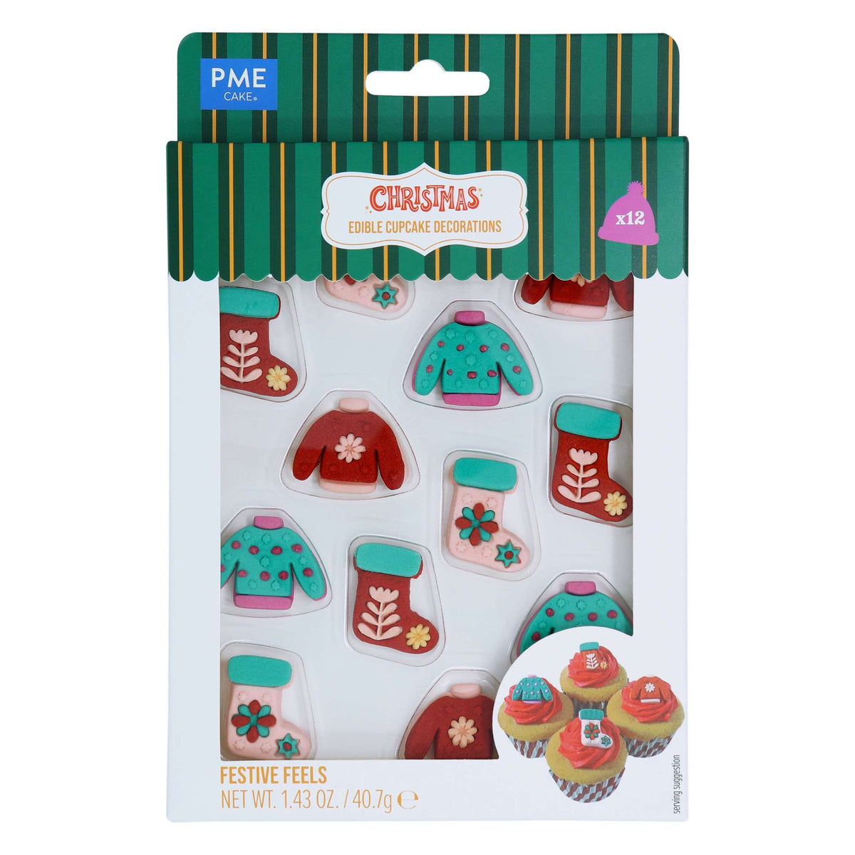 Noël Décorations en Sucre Comestibles - Ambiance festive (12 pièces)