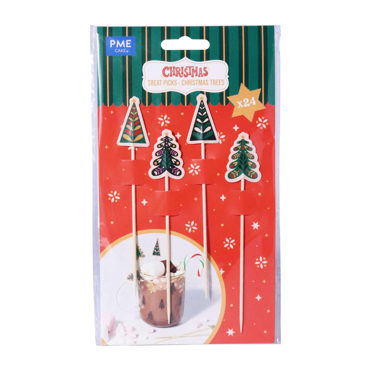 Weihnachts Leckereien-Picker - Weihnachtsbäume (24 Stück)