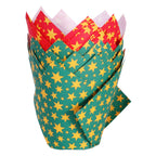 Noël Caissettes à Muffins en forme de Tulipe - Étoiles (24 pièces)
