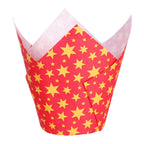 Noël Caissettes à Muffins en forme de Tulipe - Étoiles (24 pièces)