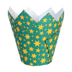 Noël Caissettes à Muffins en forme de Tulipe - Étoiles (24 pièces)