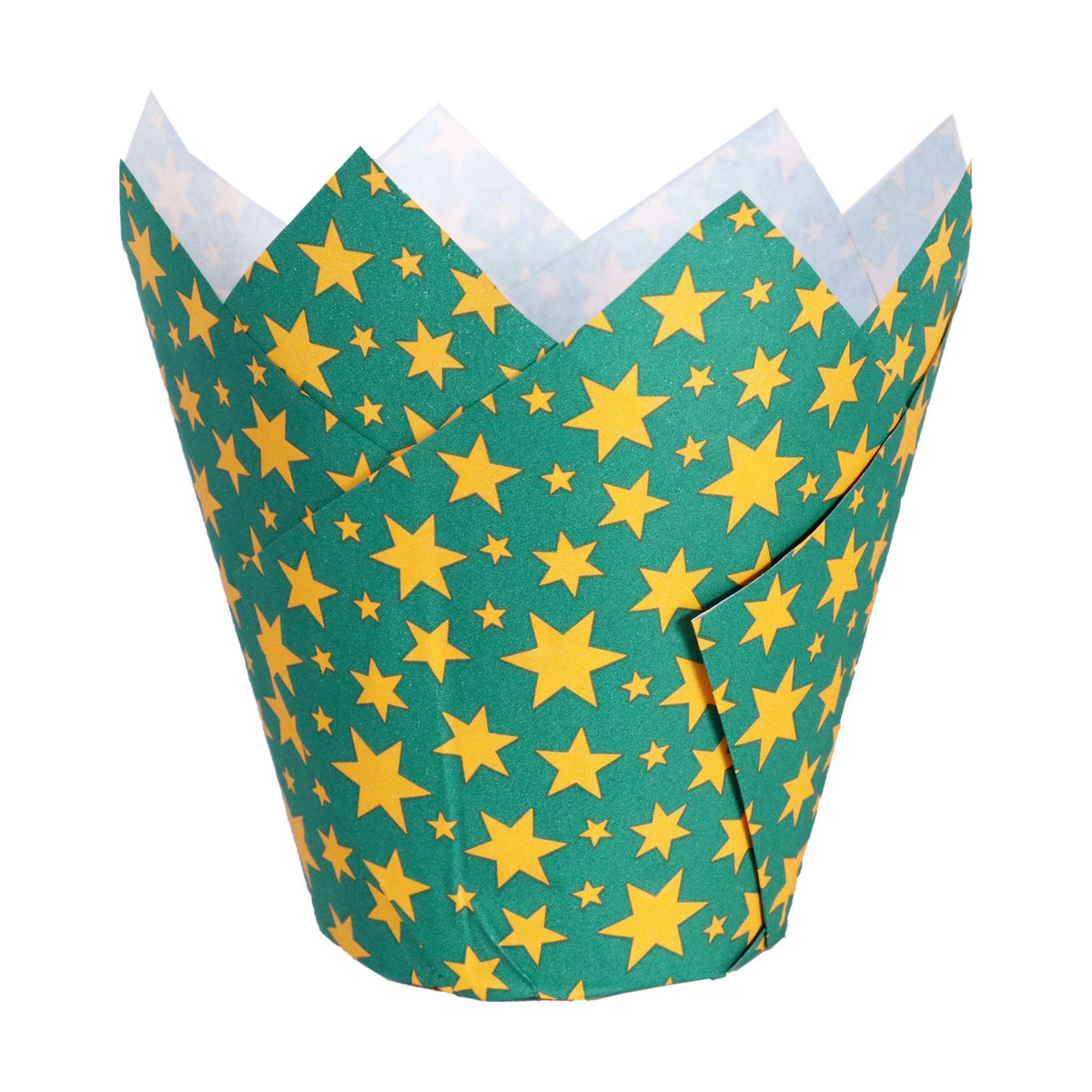 Tulipas Navideñas para Muffins - Estrellas (Set de 24)