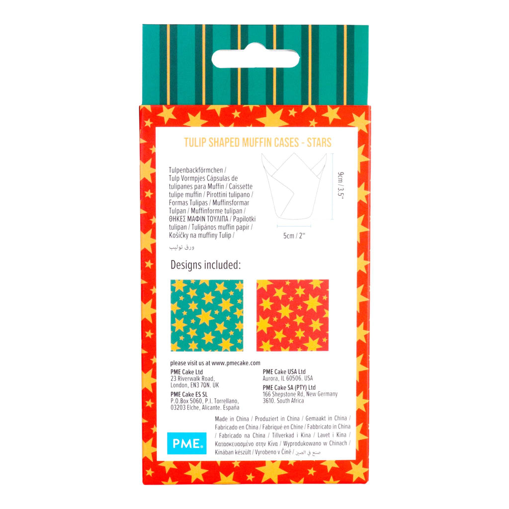 Noël Caissettes à Muffins en forme de Tulipe - Étoiles (24 pièces)